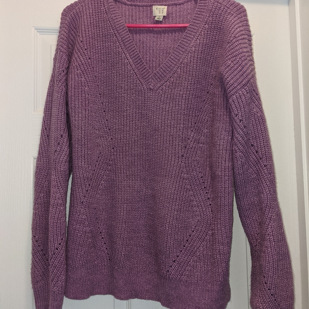 Metallic Purple Sweater